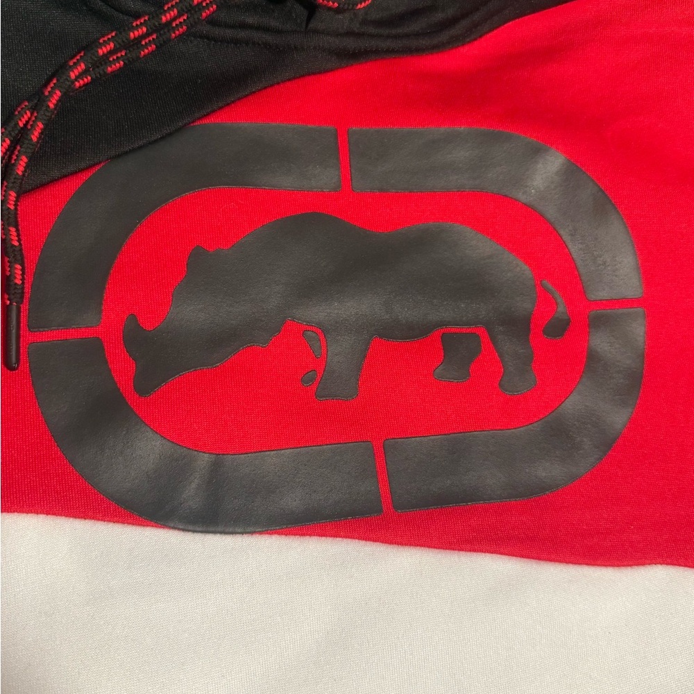 Ecko Unlimited Black, Red & White Colorblock Pullover Hoodie. Men’s large D10 - Picture 3 of 7